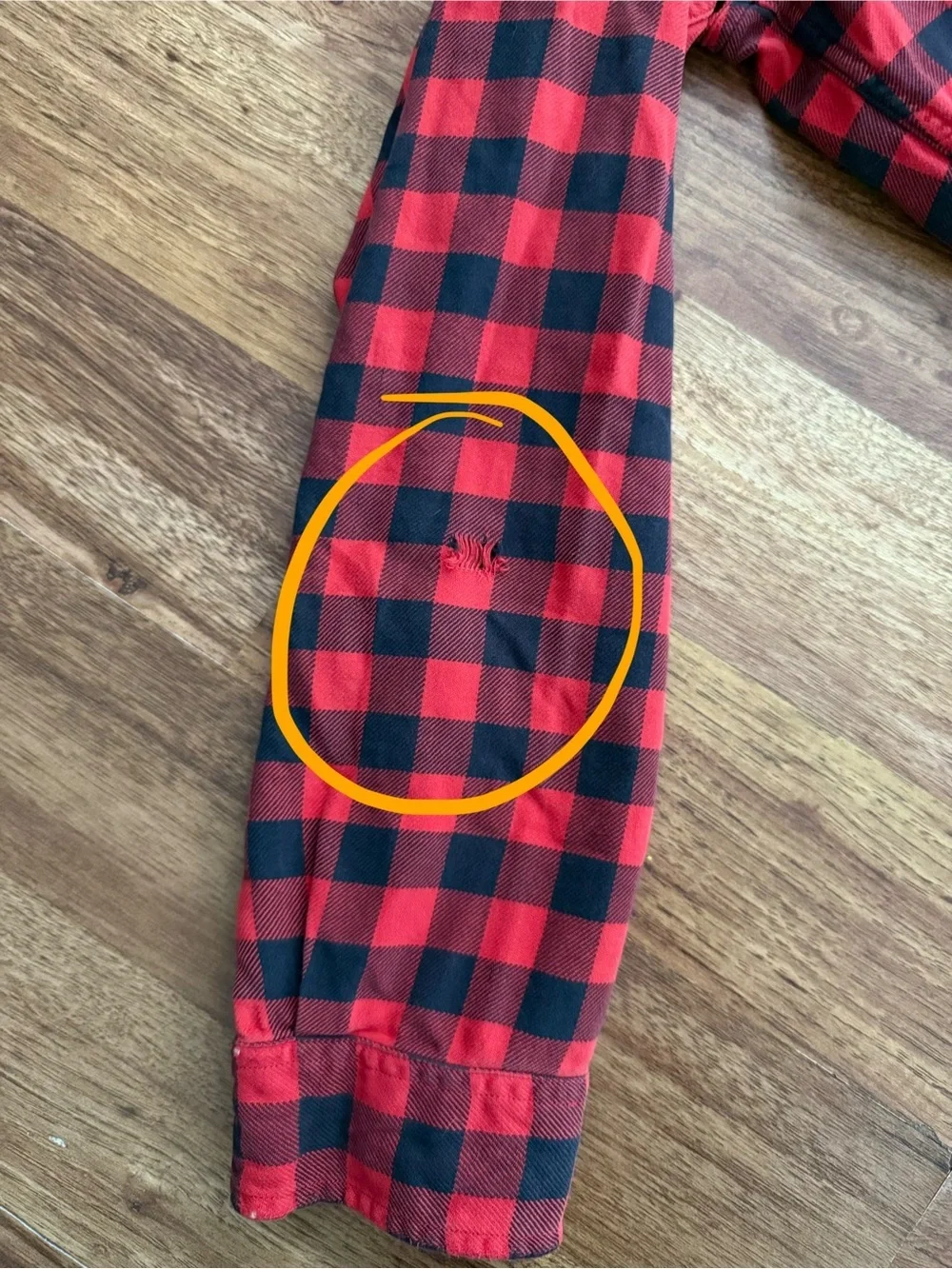 Red Black Plaid Button-Front Shirt
